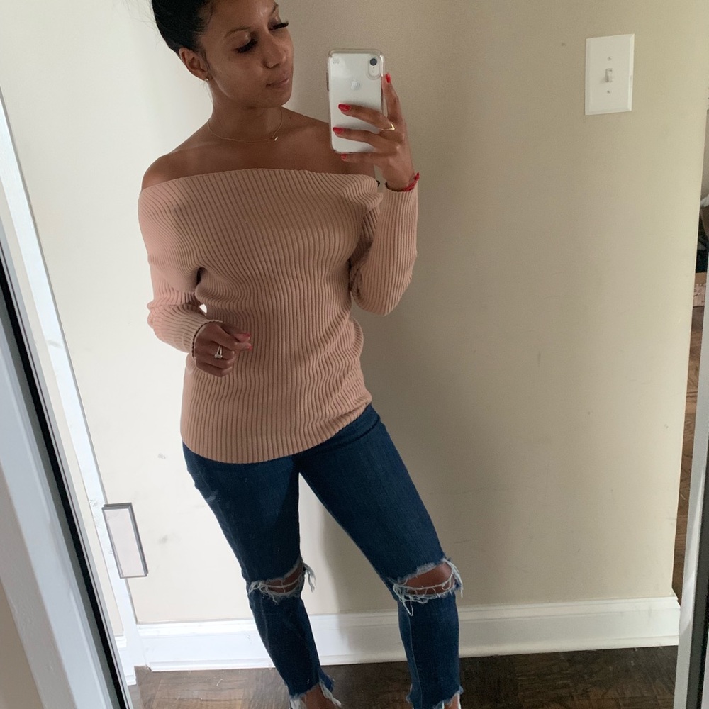 Off the shoulder sweater